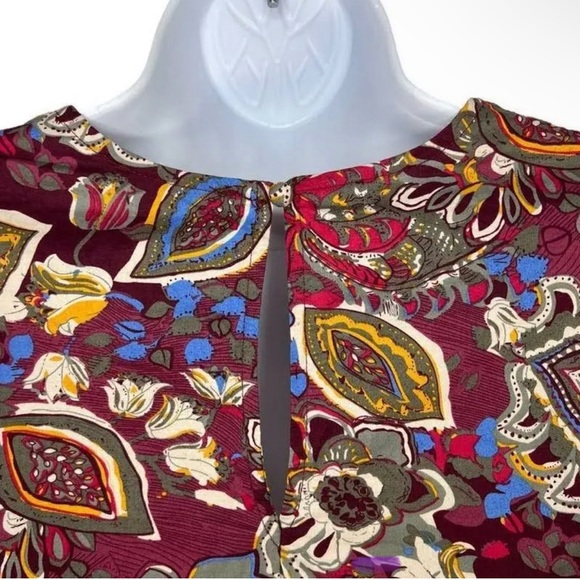 EVEREVE Scoop Neck 3/4 Sleeve Pattern Top Size L - Picture 8 of 10